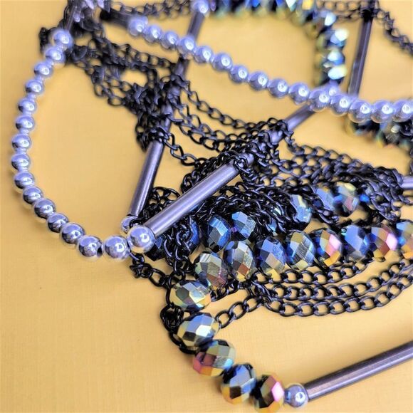 Multistrand Aurora Borealis Necklace - Picture 4 of 6